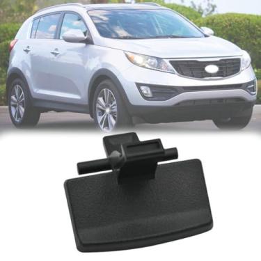 Imagem de fitfoyo Trava de tampa de apoio de braço para console central de carro para Kia Sportage 2011 2012 2013 2014 2015 2016 2017 2018 2019 preta