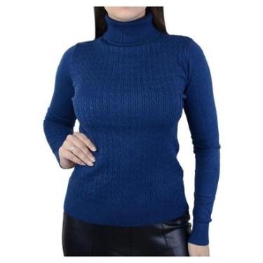 Imagem de Blusa Feminina Facinelli By Mooncity Tricot Azul - 651092-Feminino