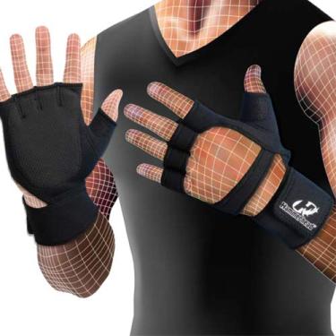 Imagem de Luva com Suporte para o Punho para Musculação e Academia, Unissex, Hammerhead, Preto, Tam P
