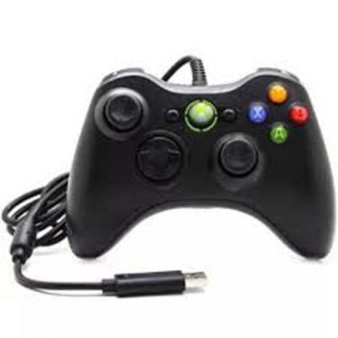 Imagem de Controle Manete Com Fio Xbox 360 Pc Slim Joystick Vibra