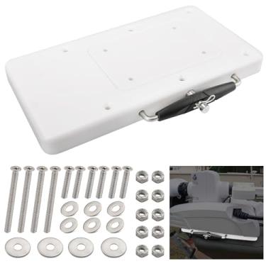 Imagem de Suporte de montagem de liberação rápida do motor de pesca para Minn Kota Ulterra, Terrova, PowerDrive V2, Riptide ST SP, Deckhand 40, placa de montagem do motor elétrico para 1854017 / RTA-17 Branco
