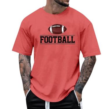 Imagem de Yoyorule Camiseta masculina leve com capuz estampada masculina esportiva manga curta camiseta masculina de flanela manga longa, Vermelho melancia, M