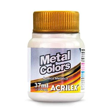 Imagem de Tinta Acrílica Metal Colors 37 ml Acrilex Avulso Branco 562