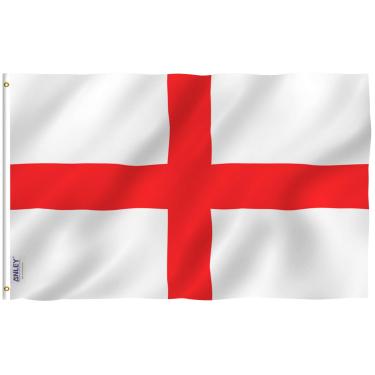 Imagem de ANLEY Fly Breeze 3x5 Foot Bandeira de Inglaterra - Cor vívida e resistente ao desbotamento UV - Cabeçalho de lona e costura dupla - Bandeiras nacionais inglesas de poliéster com ilhós de latão