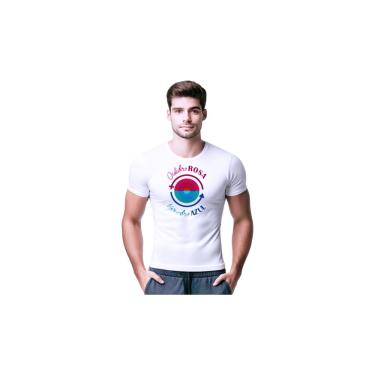 Imagem de Camisetas de Poliester Branca Personalizadas Novembro Azul
