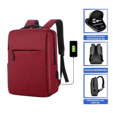Imagem de Mochila Antifurto Moderna Unissex Resistente com Carregamento USB Func