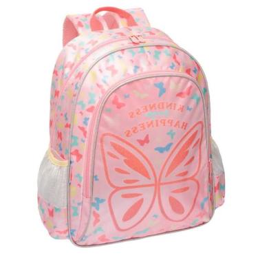 Imagem de Mochila De Costas Escolar Me Fly Away Rosa Borboleta - Pacific