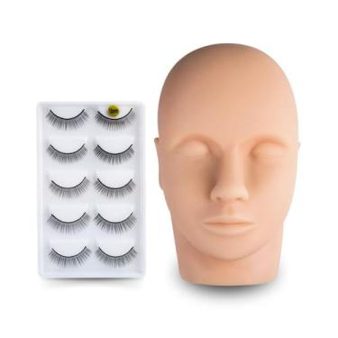 Imagem de Kit Treino Lash Designer Manequim Cabeça + Cartela de Cílios - Arte Se