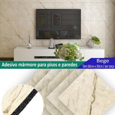 Imagem de 10 PEÇAS - Painel Placa Para Parede E Piso Chão Auto Adesivo 30cm x 30