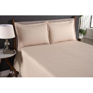 Imagem de Cobre Leito Casal King Size Cloe 3 Peças - RT ENXOVAIS, Cáqui