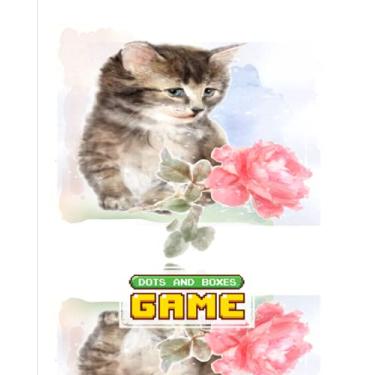 Imagem de Dots And Boxes Game: Watercolor Cat Cover Dots And Boxes Game, A Classic Strategy Game - Large and Small Playing Squares, 120 Pages, size 8" x 10" by Hagen Jost