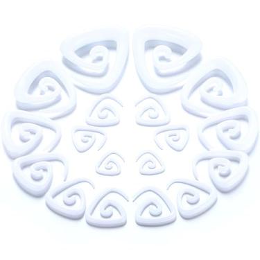 Imagem de 1 CONJUNTO Triângulo Preto Acrílico Espiral Caracol Plugues Extensor de Orelha Extensor Calibres Alongamento Espiral Orelhas Túneis Kit Torção Plug Body Piercing Joalheria Feminino 1.6 2 2.5 3 4 5 6 8