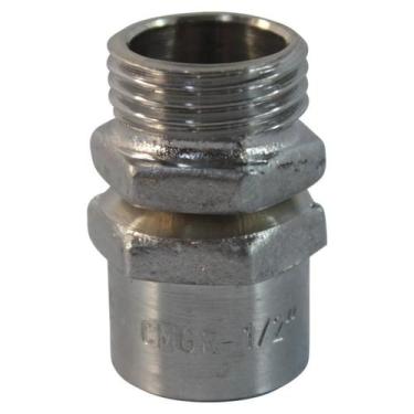 Imagem de Conector Macho Giratório 1/2" Latão Zincado Indel