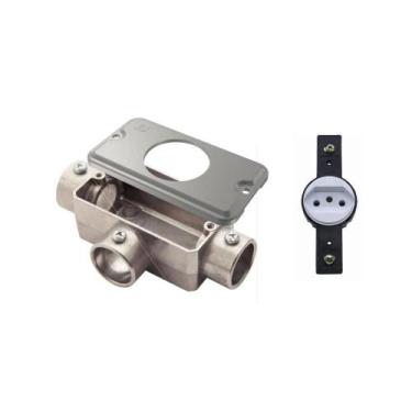 Imagem de Condulete T+Tampa 1 Mod Losangular Wetzel+Tomada Transmóbil