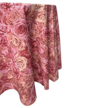 Imagem de Toalha Estampa Dia Das Mães Redonda - MUMUDECOR, ROSAS ROSE, 2,40 REDO
