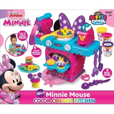 Imagem de Disney Junior Minnie Mouse Color Change Kitchen da Softee Dough, atividades 10 em 1, perfeitas para crianças a partir de 3 anos