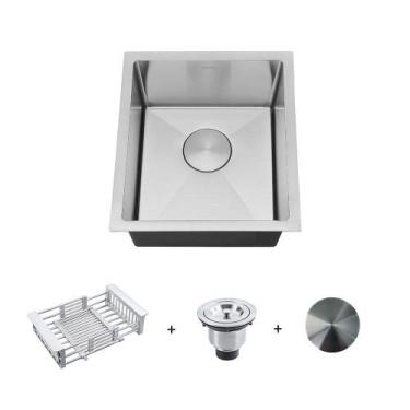 Imagem de Kit Cuba Gourmet com Acessórios Solo 35x40 e Válvula e Tampa Decorativ