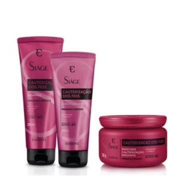 Imagem de Kit Siàge Cauterização dos Fios Shampoo + Condicionador + Máscara Eudo