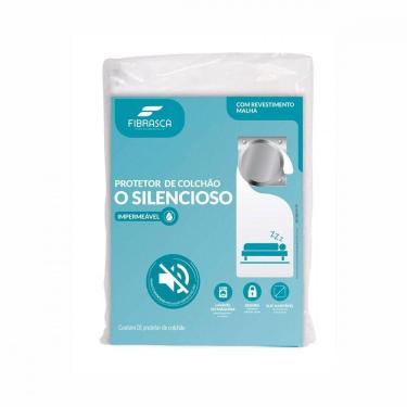 Imagem de Protetor De Colchão Impermeável Casal Silencioso Lençol 140x190 Cm Fibrasca Branco