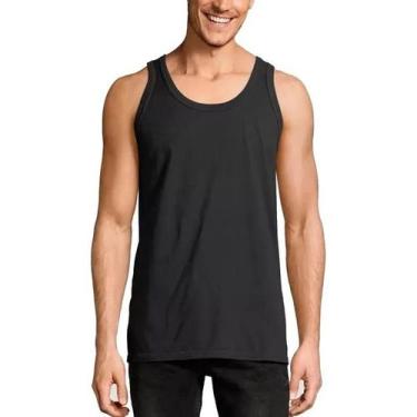 Imagem de Regata Básica Masculina Academia Estilo Dia a Dia - Slim Fitness, Pret