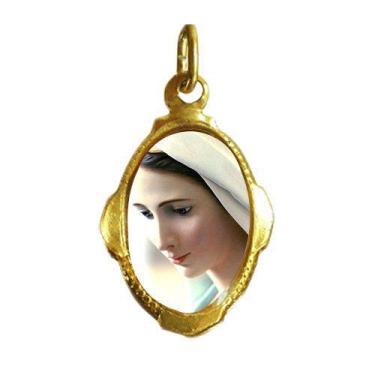 Imagem de Pingente Medalha Nossa Senhora Rainha da Paz Resinada - FORNECEDOR 17