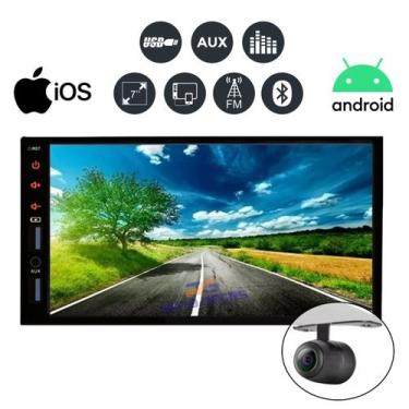Imagem de Central Multimídia MP5 USB Bluetooth Radio Com Câm Ré + Espelhamento -