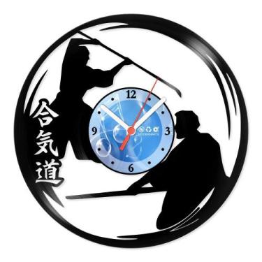 Imagem de Relógio De Parede Disco Vinil Esportes - Aikido - VES-100 - Modernarte