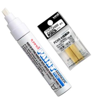 Imagem de Kit UniPaint Marker PX-30 Branca + Refil - Uni-ball