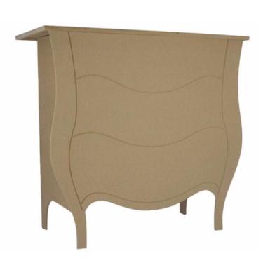 Imagem de Artigo Para Festas - 1 Mesa Bombe C/ 3 Gavetas Em Mdf Cru - ANA DECORA
