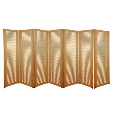 Imagem de Biombo Ripado 7 Folhas c/ 14 Pezinhos - ComercialMasul