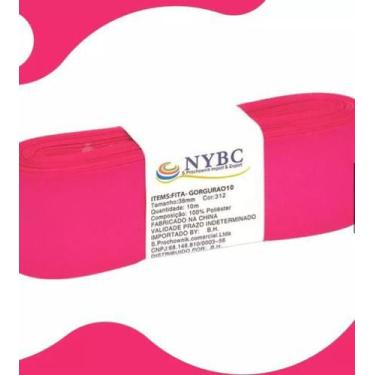 Imagem de Fita Gorgurão Artesanato Laço 10m 38mm Cores Variadas NYBC, Rosa Choqu