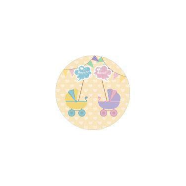 Imagem de Painel de Lona Redondo Cha Revelação Carrinhos Menina Menino - Fabrika