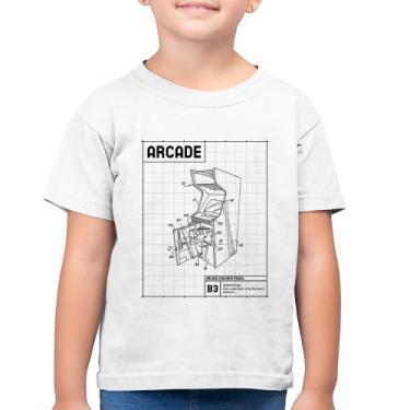 Imagem de Camiseta Algodão Infantil Arcade Fliperama Projeto - Foca na Moda, Bra