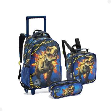 Imagem de KIT Mochila Rodinha Silicone Lancheira Térmica Estojo Menino - SEANITE