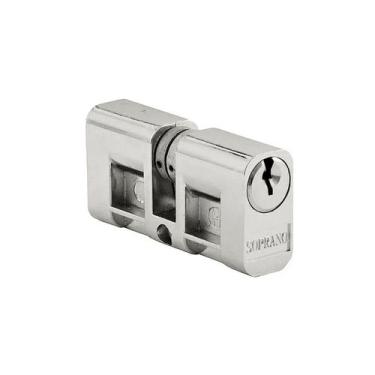 Imagem de Cilindro Para Fechadura Soprano 53mm Cromado - Kit 10 Peças, Cromado