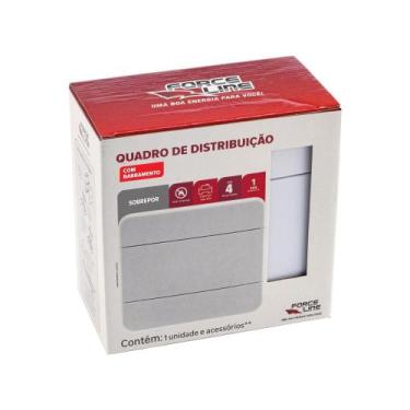 Imagem de Quadro de Distribuição C/Barramento 4 Din Sobrepor Forceline - Force L