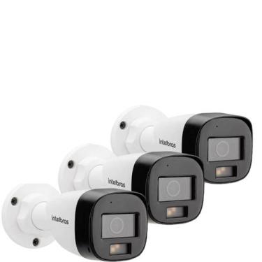 Imagem de Kit Intelbras 3 Câmeras de Segurança 3220 B Multi-hd Vhd Full Color Co