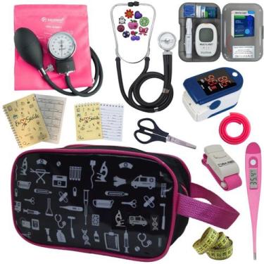 Imagem de Kit De Enfermagem Completo Medidor Glicose Aparelho Pressao - PREMIUM,