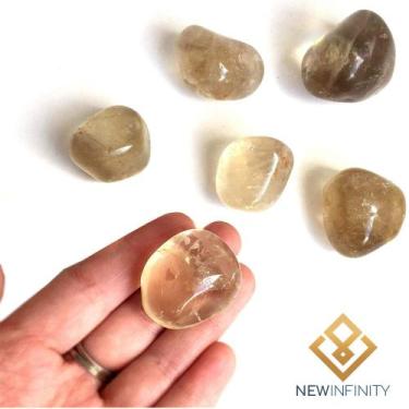 Imagem de Pedra Citrino Rolada Cristal Natural 3cm Prosperidade e Vitalidade - N