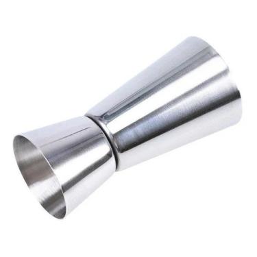 Imagem de Dosador Medidor De Bebidas Duplo Inox Drink Barman - Facilite