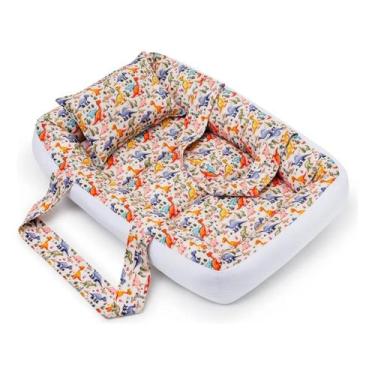 Imagem de Berço Portátil Ninho Redutor Bebê MENINO - DINOSSAURO N3 - CLICK TUDO