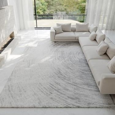 Imagem de Abstrato Cinza Claro Tapete Moderno Decoração de Casa de Luxo Tapetes Grande Área Sala de Estar Tapetes Confortáveis Fácil de Cuidar Quarto Tapete, YHT033,2,E,300x400CM