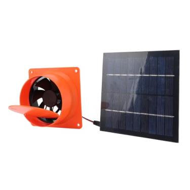 Imagem de Ventilador de Exaustão Movido a Energia Solar Ventilador Solar de Alta Velocidade Monocristalino 20w 5V Kit de Ventilador de Ventilação de Painel Solar Com Defletor Redondo para