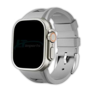 Imagem de Pulseira N.S LTimports compativel com Apple Watch Ultra 49mm, Apple Watch Ultra 2 49mm e Apple Watch 46mm 45mm 44mm 42mm (Cinza)