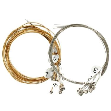 Imagem de Bonsicoky Cordas de Harpa, Conjunto de 24, Metal, para Harpa, Dulcimer, Cítara, Cravo