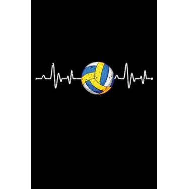 Imagem de Volleyball Heartbeat Funny Sports Lover Player Pulse Fan: Funny Volleyball Men Women Youth Girls | Dot Grid Journal, Notebook or Organizer | Notes, ... book, Scheduler, Task Checklist | 6x9 Inches