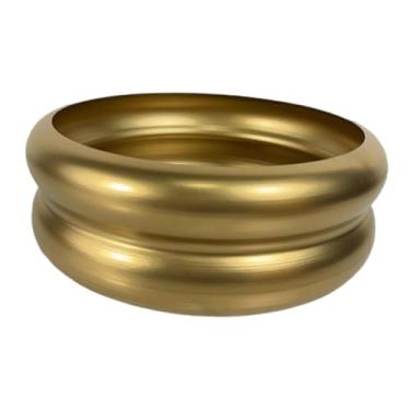 Imagem de WeiLaiKeQi Vaso de boca larga para plantas, vaso de bolhas, ornamento de mesa, balde de bênção, vaso de flores, plantador para mesa, sala de jantar, quarto, Ouro