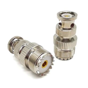 Imagem de Ahoaepy Adaptador UHF para BNC, conector coaxial PL259 para BNC, SO239 fêmea para BNC macho adaptador de cabo coaxial para rádio CB, rádio, antenas. Cabo coaxial de extensão