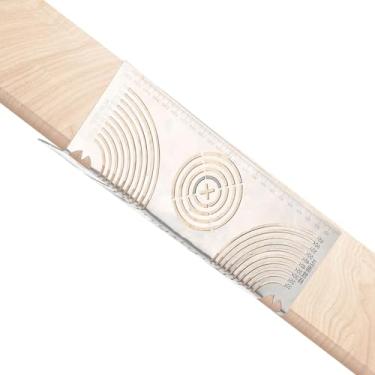 Imagem de Ferramenta de marcação Anglearc, régua de marcação de ângulo de de aço quadrado 90, Régua paralela de aço inoxidável de ângulo reto Scriber, Ferramenta de desenho paralelo, régua dobrável conveniente