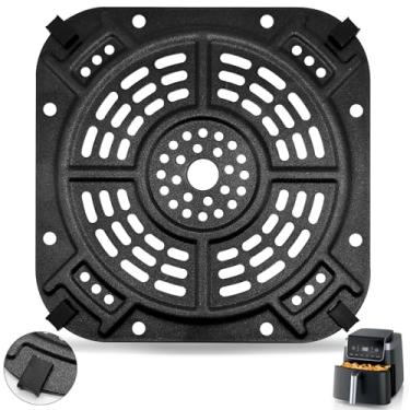 Imagem de GCQFZ Placa de grelha Air Fryer para Ninja AF141 Air Fryer Pro 4 em 1, 5 QT, 21 cm × 21 cm, acessórios para fritadeira a ar, bandeja para churrasqueira, peças de substituição com amortecedores de
